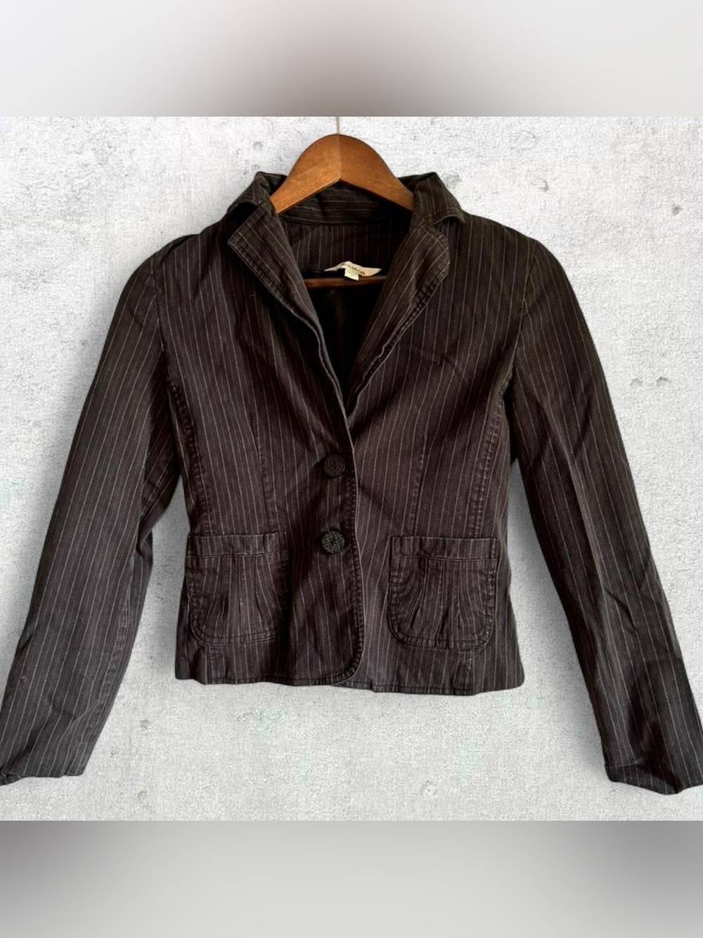 Y2K/Vintage Jessica Black Pinstripe Blazer Jacket